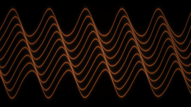 Ondas luminosas del visual Oscilloscope